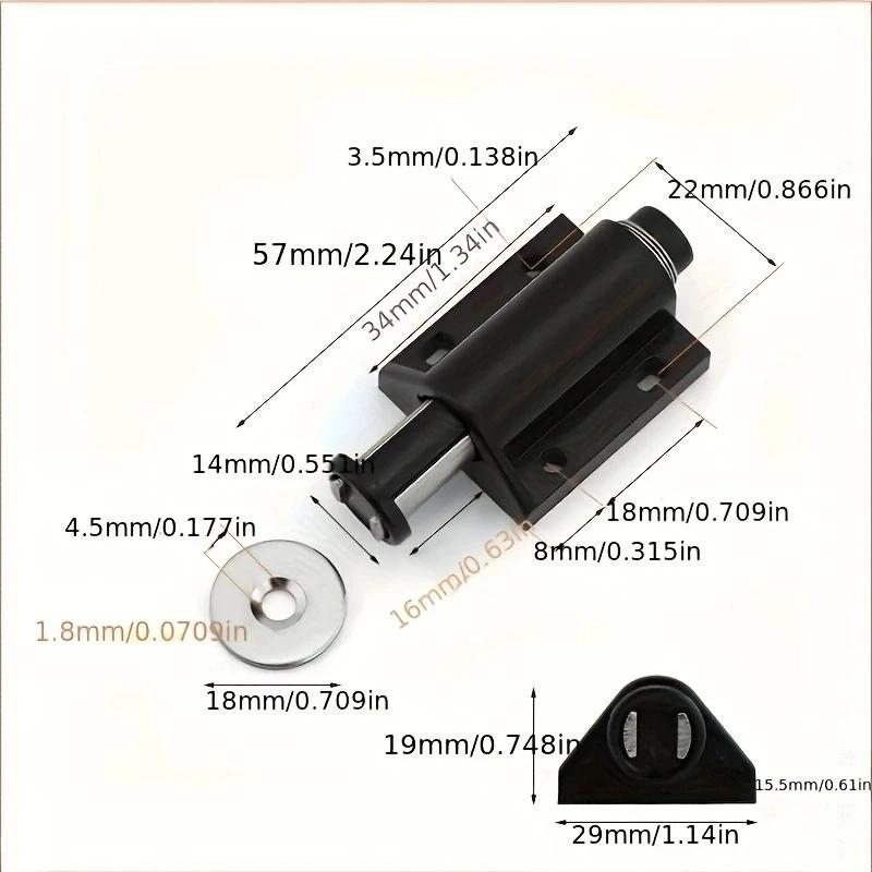 1 ks Skříňkové západky Dveřní zarážka Odskakující Magnetická zásuvková západka Dveřní zavírač Nábytkové kování Příslušenství pro Šatník Kitc