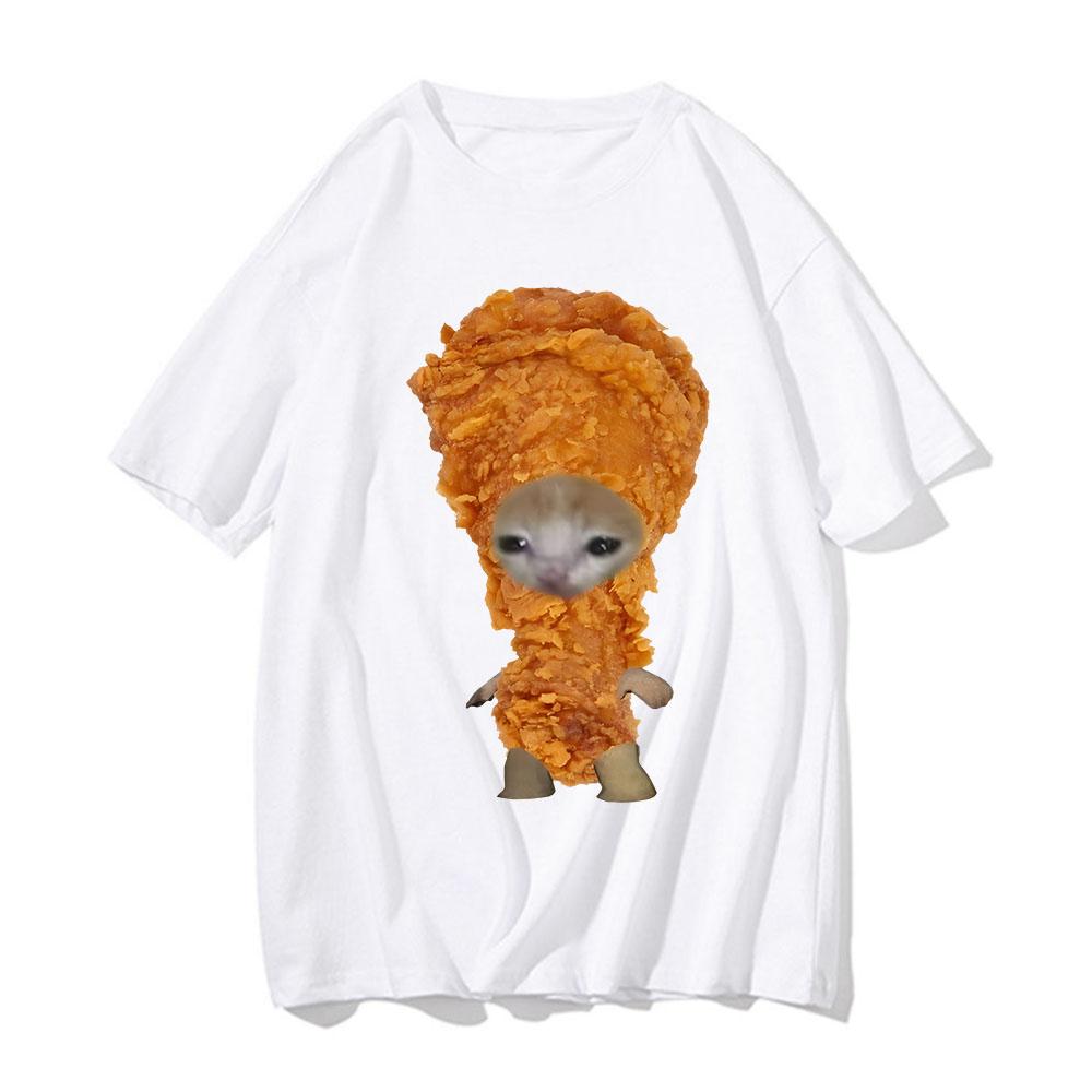 Funny Chicken Hamster T Shirt Men Women Clothes Fashion Harajuku Hip Hop Streetwear Summer 100% Cotton Short Sleeve Cute Tops