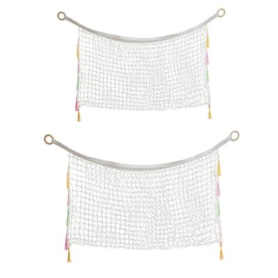 Praktische Spielzeughängematte, Makramee-Aufbewahrungsnetz für Kuscheltiere, Organizer für Kinderzimmer, Spielzimmer oder Klassenzimmer