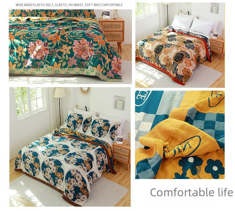 2025 Neue reine Baumwoll-Mulltuch-Decke für Sommer & Büro-Nickerchen