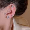 1Pc Magnetic Non Piercing Earrings Zircon Crystal Faux Diamond Ear Clips Simple Stud Jewelry For Women Men Girls