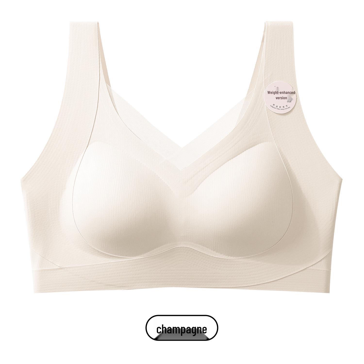 

Бесшовный бюстгальтер пуш-ап без косточек большого размера: Удобное, дышащее, питающее кожу корректирующее белье для боковой поддержки. 5XL (Recommended 185-205 Jin)