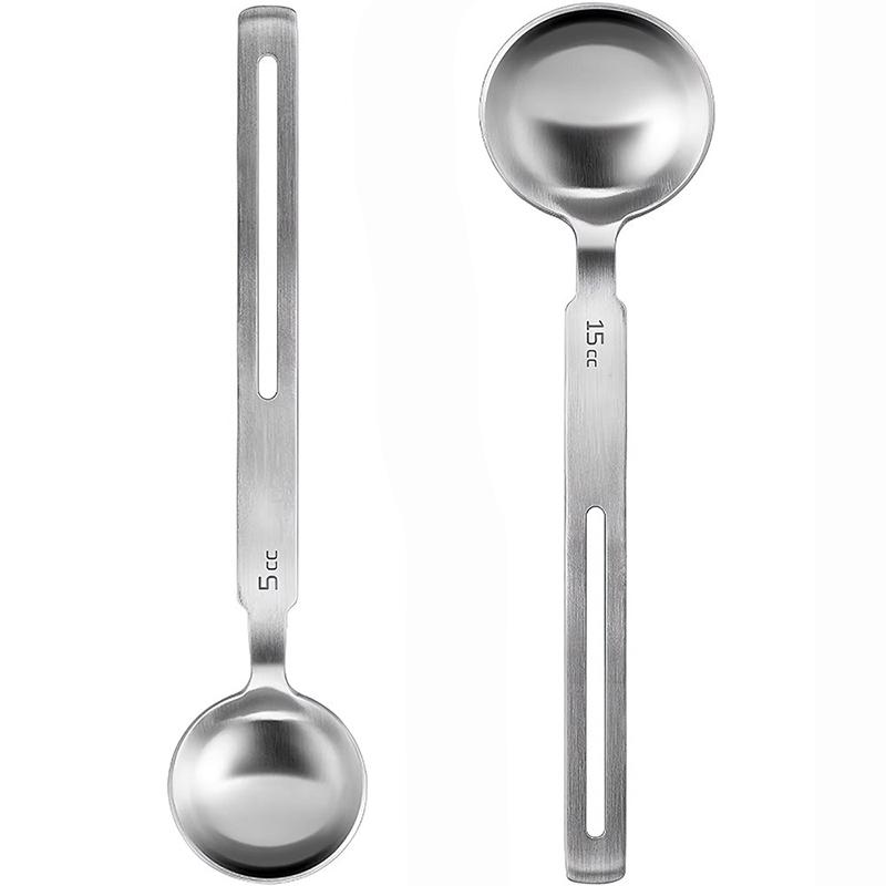Heavy-duty 304 Stainless Steel Coffee Scoops, Multi-function 5/15ML Measuring Spoons - Kitchen Tools