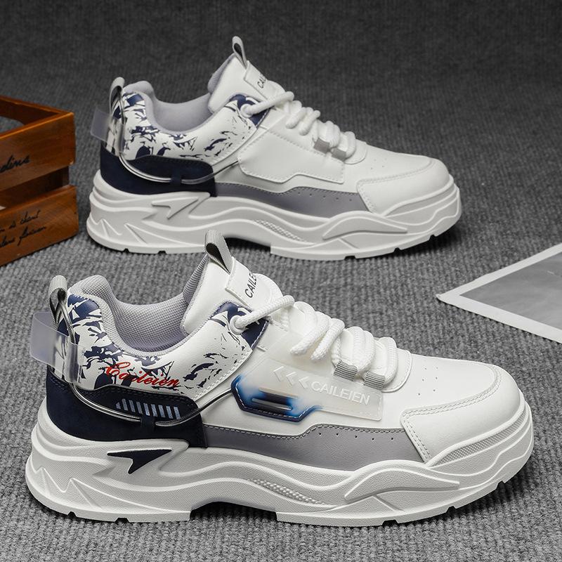 Autumn Men's Shoes New Breathable Little White Shoes Men's Trend Versatile Platform Sports Shoes Casual Board Shoes Trendy Shoes