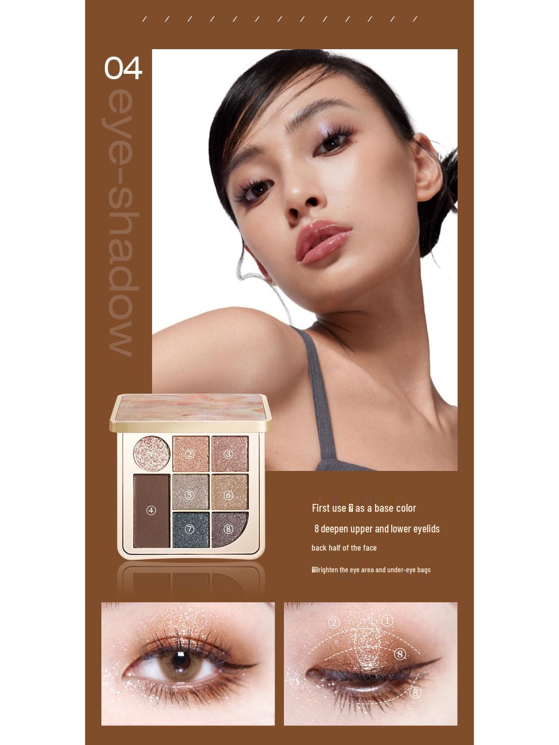 

Winnie the Pooh Floral Butterfly 8-Color Matte Starry Eyeshadow Palette 8G