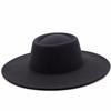 British Style Faux Wool Fedora Hat for Women - Autumn/Winter Hepburn Look with Small Face Effect and Dented Top