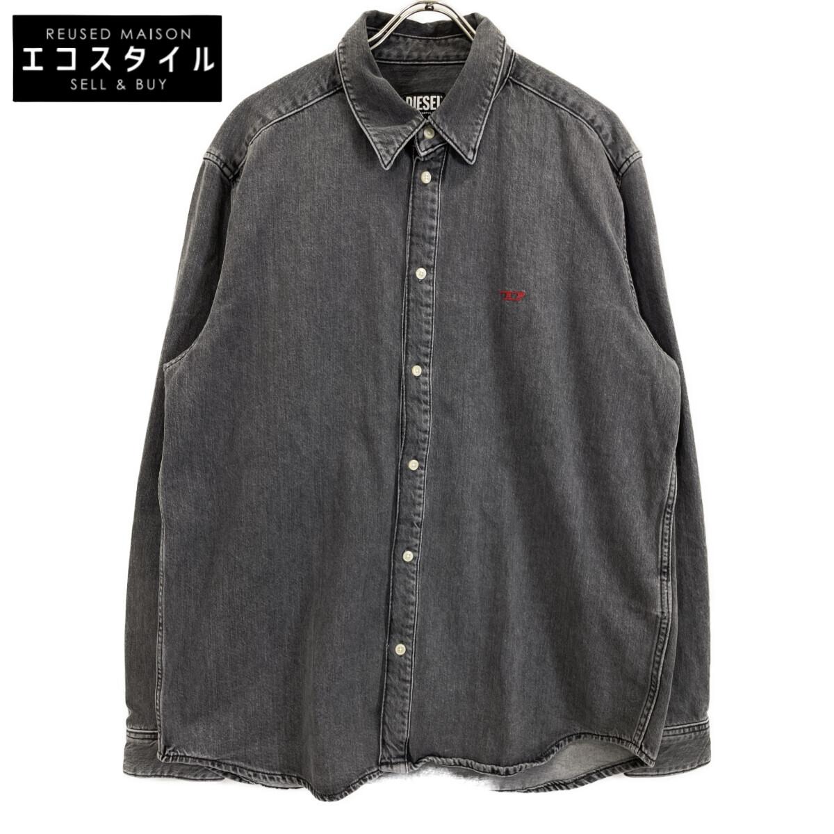 

DIESEL Black D-SIMPLY Denim Basic Shirt tops L blackUsed