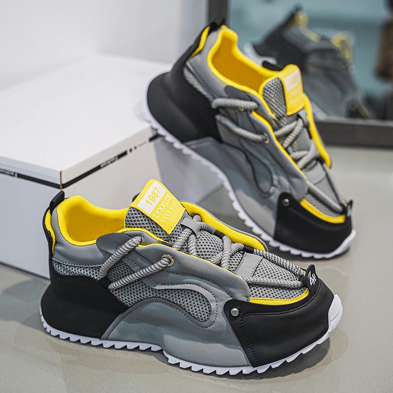 Summer Men Breathable Mesh Casual Sneakers Trendy All Match Dad Shoes Comfortable