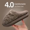New Winter Slippers for Women Men Indoor Furry Warm Home Shoes Soft EVA Thick Sole Plush Women Couples Cute Platform Slides