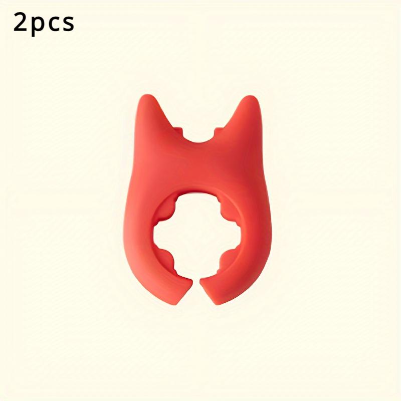 2Pcs Spoon Pot Holder Spatula Holder Clip,Spoon Holder,Silicone Pot Holder Spoon Holder,Heat Resistant Anti-slip Silicone Spoon Hold