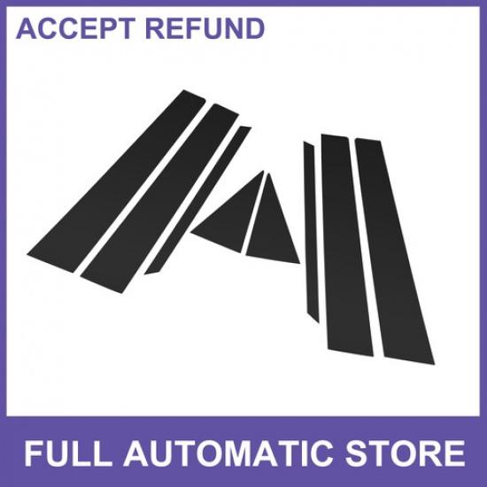 8 Pcs Door Pillar Window Trim for Nissan Sentra 13-17 Black