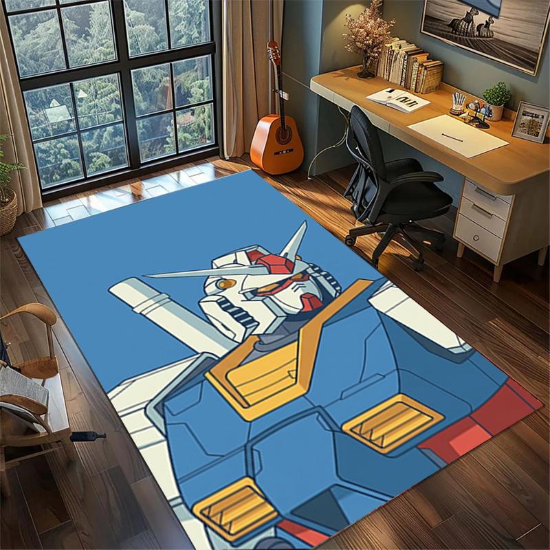 Gundam Home Decor Large Area Rug Non Slip Washable Floor Mat Bedroom Gamer