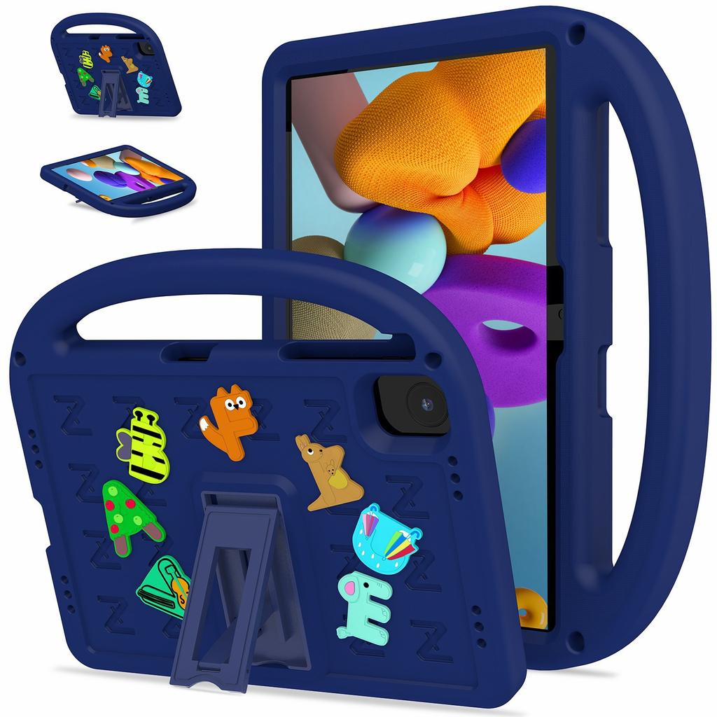 For Honor Pad X8a Kickstand Case Cartoon Design Anti-Drop EVA+PC Tablet Cover with Strap for Kids