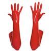 Sexy Women Shiny Faux Leather Latex Long Gloves Pu Pvc Full Fingers Elbow Glove Hip-Pop Jazz Outfit Mittens Cosplay Accessory F2