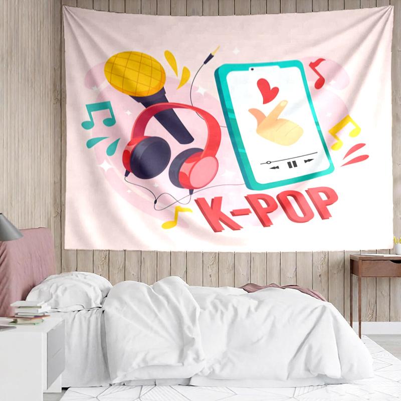 Kpop Wall Hanging Tapestry Wall Cloth Tapestries Decor Wall Bedroom Decoration