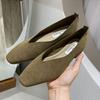 SUOJIALUN 2023 Spring New Brand Women Flat Shoes Round Toe Shallow Slip On Ladies Casual Ballet Shoes Soft Leather Eelgant Balle