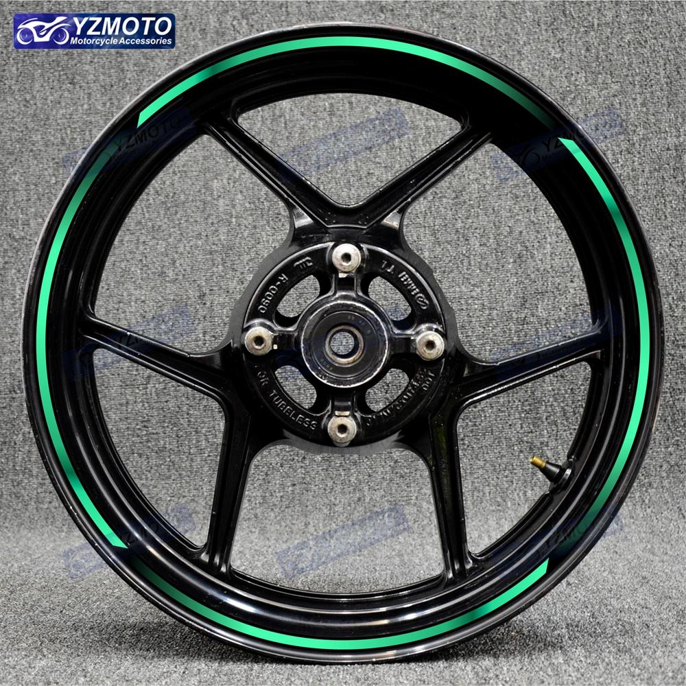 Motorcycle Reflective 17 Inch Wheel Stickers Rim Stripe Tape Hub Decal Decorate For NINJA ZX-6R ZX-10R ZX-14R ZX-12R ZX-9R ZX-7R