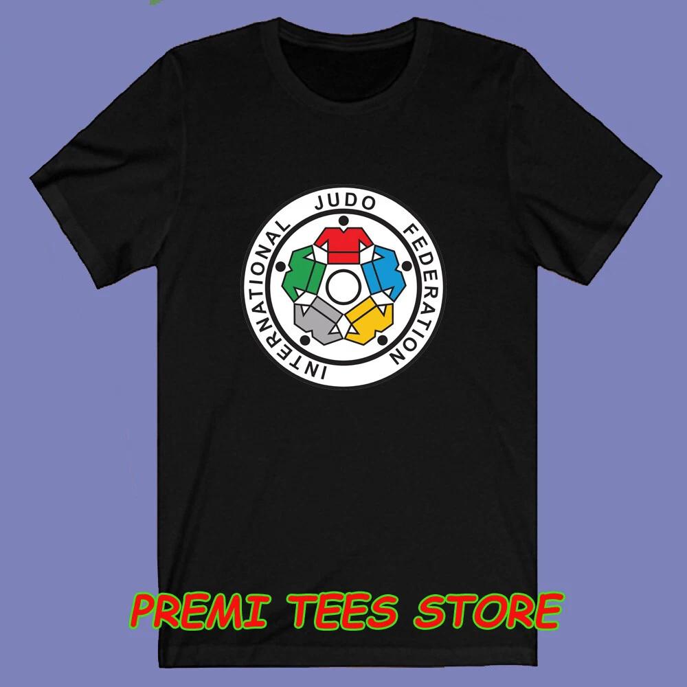IJF International Judo Federation Men s Black Size S-3XL 4XL