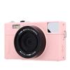 4K Digital Camera for Photography Autofocus 64MP HD Camera with 10 Filters Front Flash 3 Inch Screen Pink
