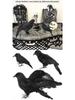 Halloween Crow Figurine - Small Bird Ornament for Tabletop & Party Decor
