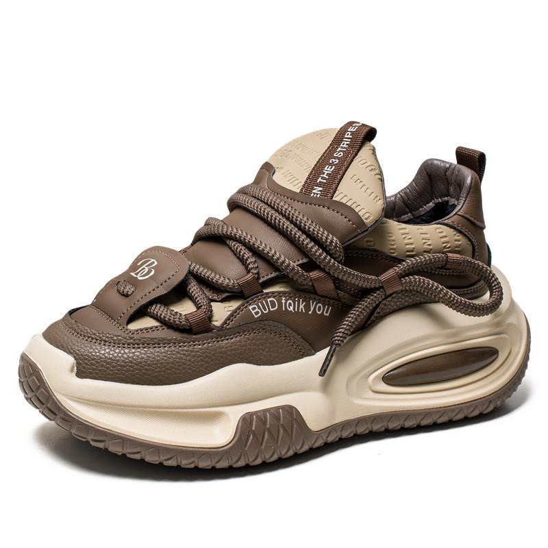 

Fashion men s outdoor color matching thick-soled heightening shoes, spring and autumn students low-top lace-up shoes, Korean version of trendy niche 39