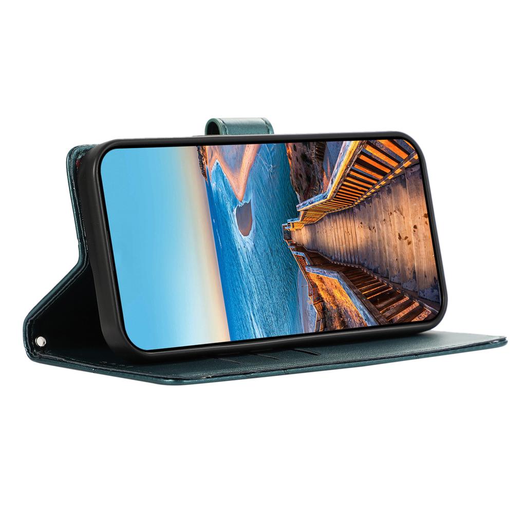 DF-06 For Samsung Galaxy S25+ Phone Case Line Imprint Leather Wallet Cover