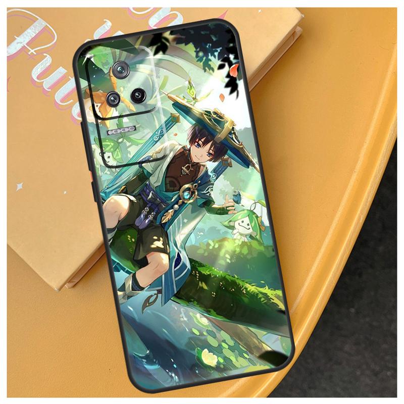 Genshin Impact Wanderer For POCO F5 X5 Pro X3 Pro M4 M5s F3 X4 F4 GT Funda For Xiaomi 11T 12T 13 Pro 11 12 Lite Case