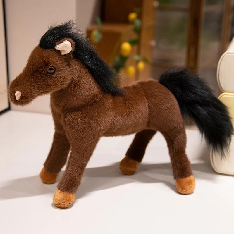 

25/30СМ Имитация Пони Плюшевые Игрушки Мягкая Набивная Кукла Животное Мультяшная Игрушка Лошадь для Подарка на День Рождения Украшение Дома