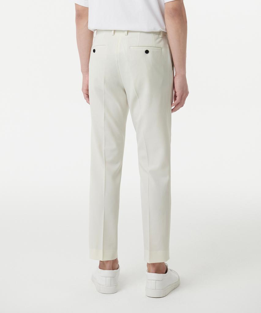 MUSINSA STANDARD Tapered Hidden Banding Crop Slacks [Cream]