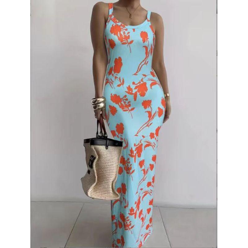 Tailored and Tight Long Dress with Camisole Sling Slim Fit Skinny Long Dress