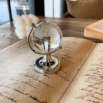 Ins Mini Globe Transparante Aarde Globe Bal Glas Miniatuur Ornament Educatief Speelgoed Huisdecoratie Cadeau Kantoordecoratie