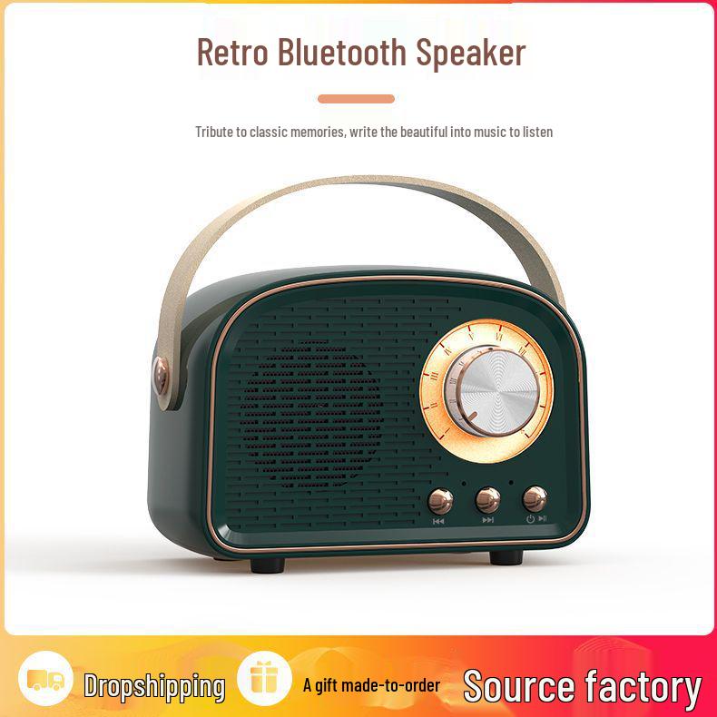 Retro Mini Portable Bluetooth Speaker for Women - Ideal Gift for Students