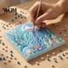 Ontspannend Weekend Creatief Project Oceaan Nep Parels Schilderset, Zeeleven 3D Kunst DIY Handgemaakte Muurbenodigdheden Zeeschildpad Vis Afbeelding Knutsel