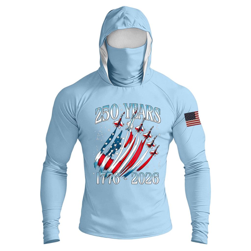 Herren Kapuzenpullover mit Raglanärmeln, Langarm-Sonnenschutzkleid, Leichtes atmungsaktives Outdoor-Sportoberteil mit Kapuze und Daumenlöchern
