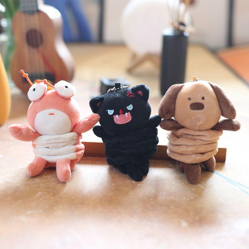 Cute Cute Lobster Small Pendant Plush Toy Doll Kitten Puppy Bag Hanging Keychain Rag Doll
