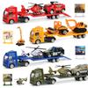Children's Mini Alloy Inertial Car Set with Sliding Trailer Models