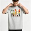Vintage Sunset Surfboard Print Tshirt 100 Cotton Unisex Casual Short Sleeve Streetwear Top