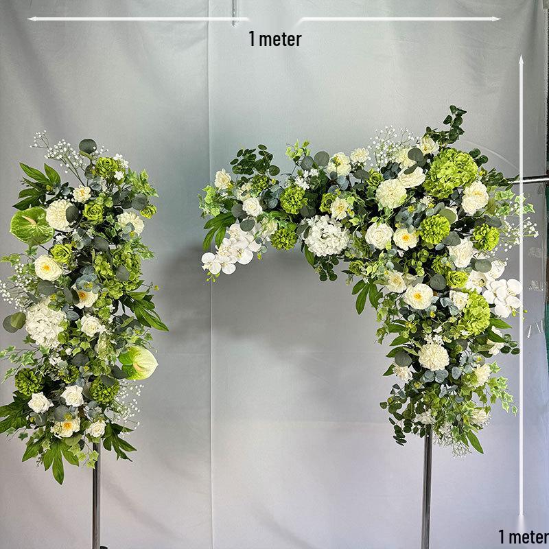 Triangular Silk Flower Wedding Arch Arrangement for Reception Background