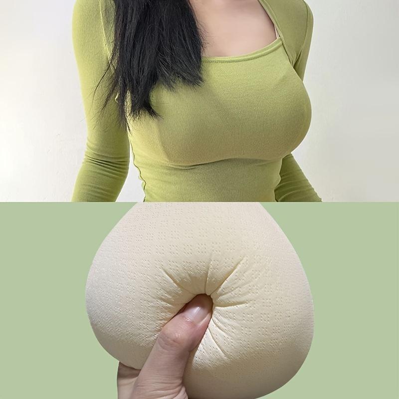 Women'S Solid Color Bra Insert Pads - Reusable, Invisible, Removable, Anti-Convex Chest Enhancer for Lift and Comfort, Lingerie Accessories