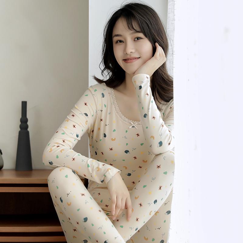 Women s Pure Cotton Warm Slimming Base Layer Set