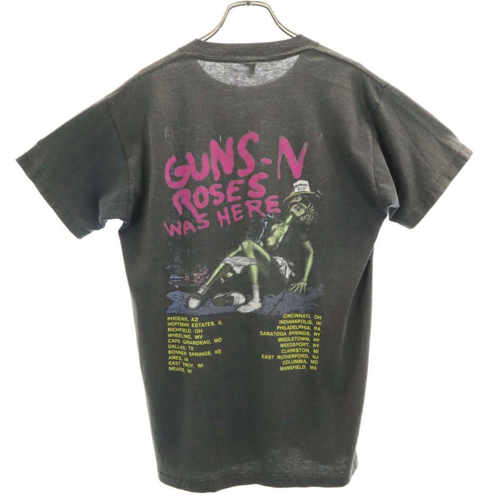80s Banned T-shirt Guns N' Roses Short Sleeve T-shirt Black Band T Men's Used