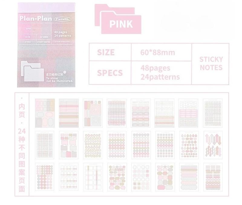 Multi Functional Stickers and Memos, Notes, Diaries, Clippings, Markers, Stickers, School Stationery, Convenient and Practical