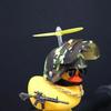 Gummi Gelbe Ente Spielzeugauto Armaturenbrett Dekorationen Auto Fahrrad Ornamente Gelbe Ente mit Propeller Helm Auto Innenzubehör