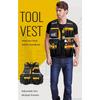 Adjustable Electrical Tool Vest -Durable Multi-Pocket Storage Bag for Handyman, Carpenter Work Vest with Zip Pocket, Electrical Tools for Electricians