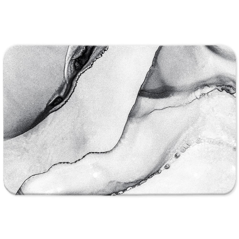 Simple Printing Bathroom Thickening Mat Bath Non-slip Carpets In Wash Basin Bathtub Side Floor Rug Shower Room Doormat Memory Foam 3D Pad