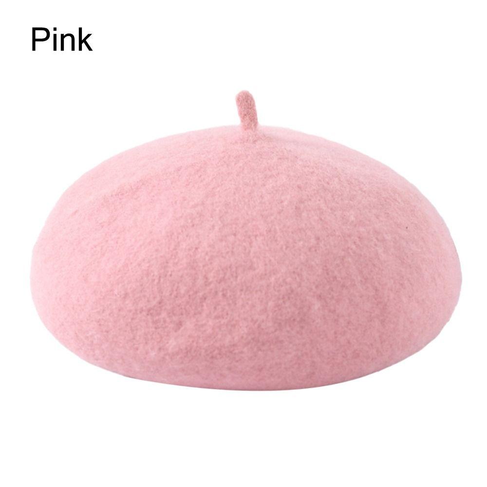 Warm Wool Beret Hats Wool Thickened Women's Painter Hat French Artist Beret  Female Girls