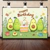Fruit green avocado theme background children's birthday party decoration baby shower arrangement background studio photography