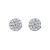 Simple Hip-Hop Men'S And Women'S Personalized Fashion Zircon Round Stud Earrings Trendy Exquisite Ear Jewelry