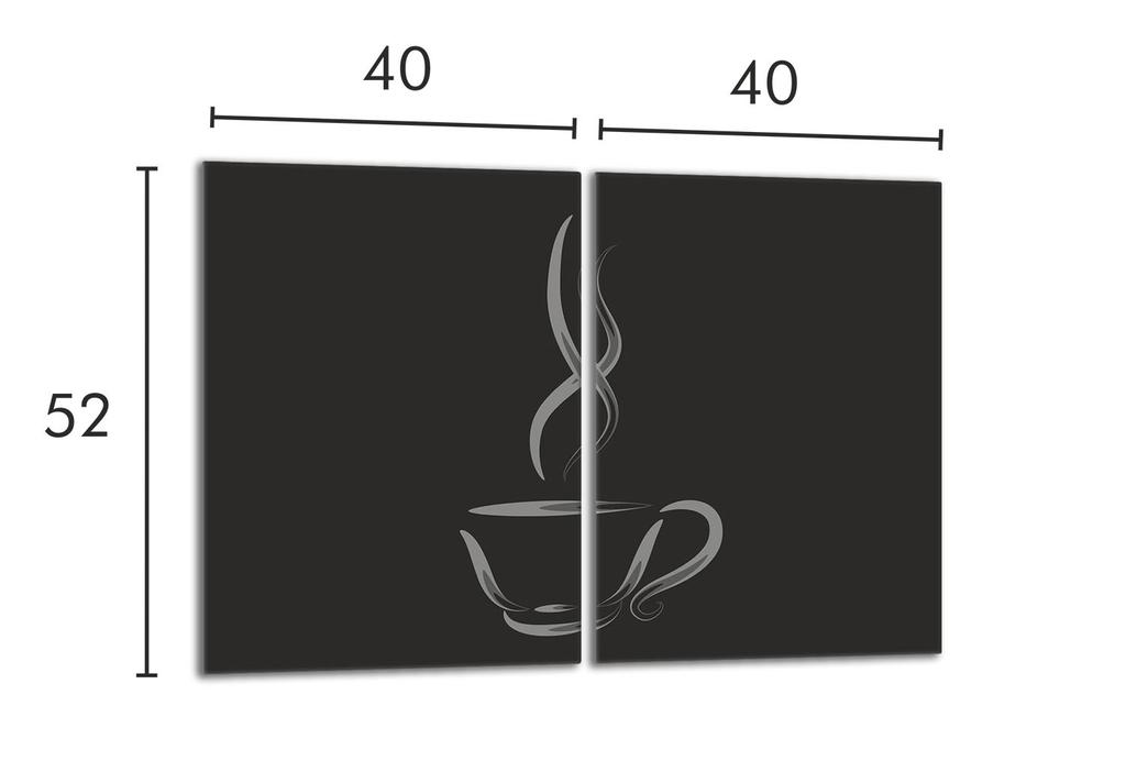 Glasplatta skydd för spisen 2x40x52 Kaffe