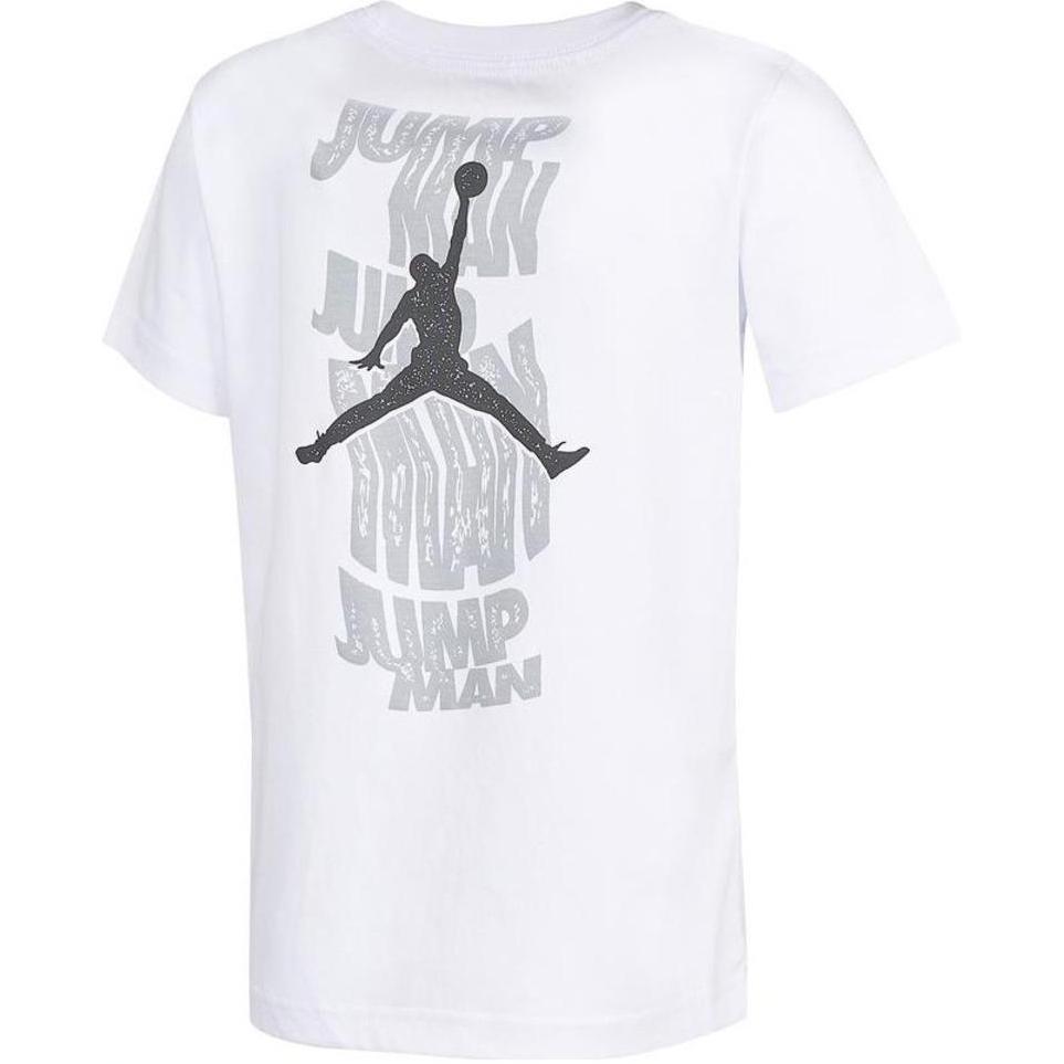 Jordan T-Shirt Logo Print Fashion Simple Casual Round Neck Short Sleeve Kids Tops White HM4686-100